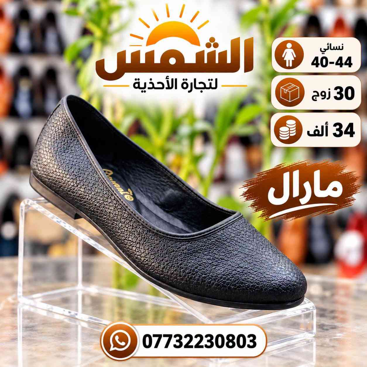 أحذية نسائية • ٣٠ زوج • مقاسات ٤٠-٤٤