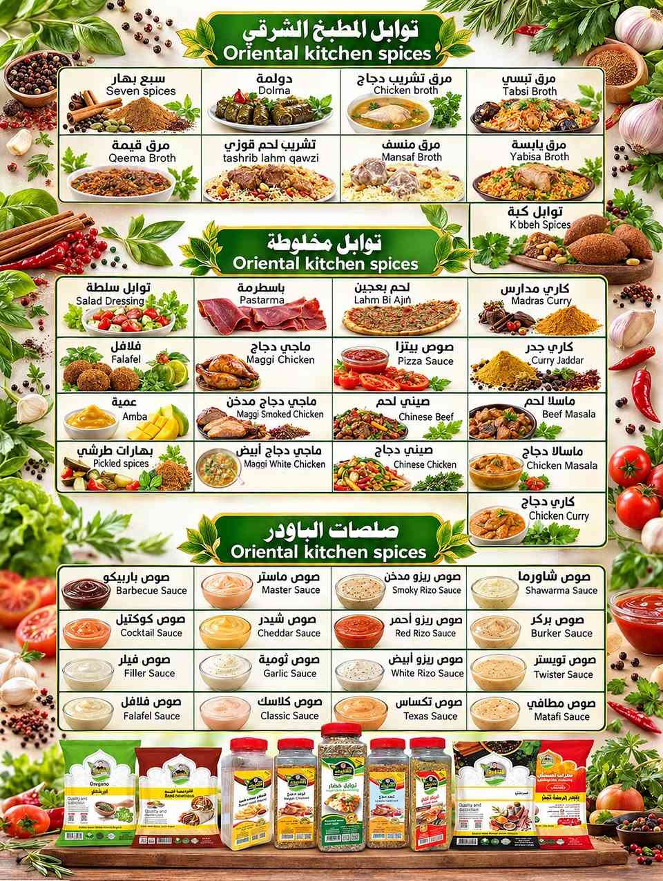 بهارات الشيف • توابل حسب الوزن • معبأة بكيلو