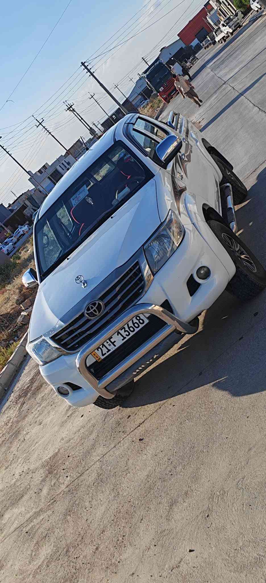 تويوتا بيكاب ٢٠١٣
صبغ عام بدون دواخل كير محرك شرك محرك ما مفتوح  رقم سنوية هزة جديد الى شهر خامس من ٢٠٣١ تبريد شغال تخم طايرات جديد تحويل وكالة شرط
مكان سيارة قضاء بردةرش
سعر ١٤٦ و  مجال أربيل, العراق
