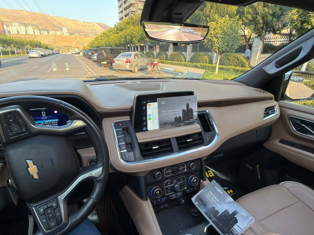 CHEVROLET TAHOE PREMIER شركة منصور🇸🇦
شوفرليت تاهو  ‏ ‏سيد السيارات📦 مكاني سليمانية 
موديل 2022🦅 ‏علامة السوداء
‏من شركة حتى الآن باسمي و ‏رقم السليمانية
‎تحويل مباشر ب اسمي سنويه
فوول مواصفات جگات
🤍بريمير درجه ١ ضمان وكالة خليجي 
‎ ٢٠٢٢   صفر( شركة المنصور )
‎اللون : اسود 

‎محرك و گير شرط مامفتوح
سياره مكفول  بدون صبغ 
كل غراض بلادي موجود
‎جكات كهرباء
‎ جكات تصعد وتنزل 
‎اربع كامرات
‎حجم المحرك : 5300 Cc مرغوب ٥.٣
‎عدد الاسطوانات : 8 اسطوانات ( 8 سلندر )
‎المواصفات : 
‎* سقف بانوراما 
‎* المقاعد كهربائية تدفئة و تبريد
‎* مقصوره الركاب من الجلد الفاخر + خشب ملكي 
‎* شاحن وايرلس لاسلكي
‎* نظام الرؤيه : 5 كامرات رؤيه شامله ( BIRD VIEW )
‎* نظام التعليق مستقل
‎* كشنات ميموري خزن
‎* نظام الصوت BOSE سماعات عدد 10
‎* دوسات كهرباء + اناره LED
‎* نظام سحب مقطوره تحكم كامل + كامرة لرؤية المطوره
‎* داتا شو
‎* تشغيل بعد 
‎* 5 بصمات 
‎* تحديد مسار 
‎* لد امامي 
‎*مري شفط 
‎* 4 كامرات 360 درجه 
‎* رادار 
‎* جنطه ذكيه بلقدم تنفتح وتنسد 
‎* ويل كروم 22 حجم وعليها تخم تاير 
‎* شاشات خلفيه 
‎* جميع الكشنات كهرباء
‎* كشنات تدفئه تبريد 
‎* دوسات شفط 
‎* شاحن واير ليس
‎* ثلاجه 
‎* جميع المقاعد يوجد مخارج يوبي اس 
‎مكان :السليمانية 
سعر:٤٩٣$هاي سعر بس بيها مجال كلش قليل 
‎ للاستفسار مكان سليمانية 
*********** ☎️ بغداد, العراق
