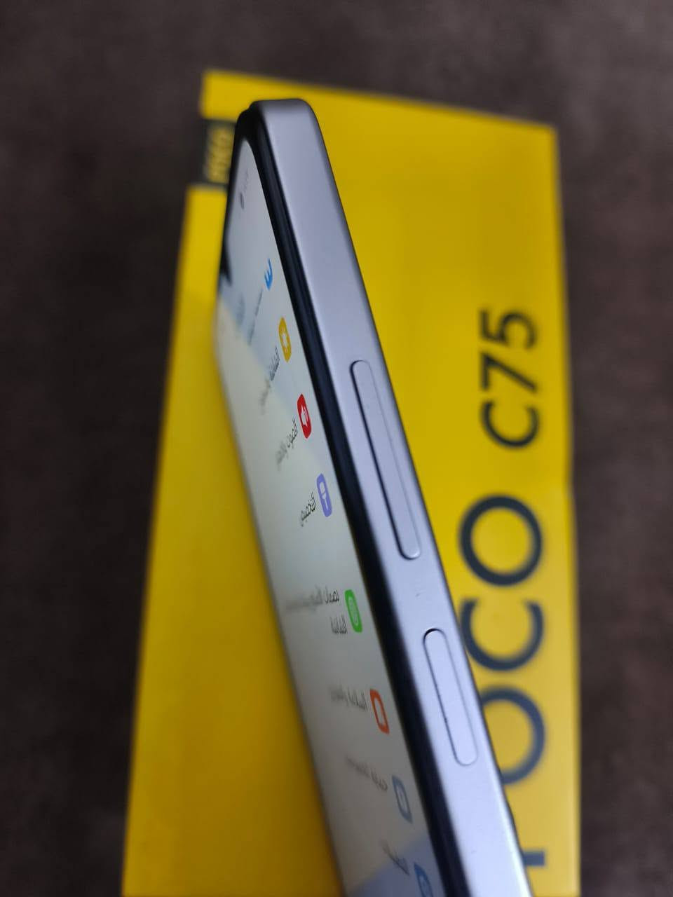 Poco c75 
موبايل xiaomi Poco c75 

مستعمل نضافته 98% يجي وي الكارتونه اخو الجديد مامبدل لا الشاشة ولا بطارية  

الذاكره 256GB

 الشاشة بحجم 6.88 بوصه وبدقه +HD

 وتدعم معدا تحديث120هيرتز

المعالج ثماني النواة Mediatek Heli G81

البطارية بسعة5160ميللي أمبير مع دعم الشحن بقوة 18واط

كاميرا 50 ميجابكسل 

بغداد /حي اور 

السعر130ألف
رقم الهاتف ***********

