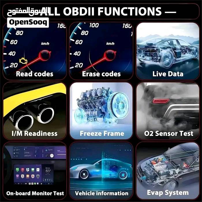 جهاز فحص وتشخيص أعطال السيارات الاحترافي OBD2 (موديل V539
تخلص من تكاليف الورشات واعرف سبب ضوء المحرك (Check Engine) بنفسك وبكل سهولة! جهاز عملي ودقيق جداً لقراءة وإطفاء الأعطال ومتابعة أداء السيارة.
 أهم المميزات والمواصفات:
 قراءة ومسح الأعطال: قراءة جميع أكواد أعطال المحرك (DTC) وإطفاء لمبة Check Engine بضغطة زر.
 مكتبة أعطال ضخمة: يحتوي على مكتبة تضم أكثر من 35,901 كود عطل لمعرفة سبب المشكلة باللغة والشرح الواضح.
 بيانات حية (Live Data): عرض قراءات الحساسات المباشرة أثناء تشغيل السيارة (السرعة، الحرارة، تدفق الهواء، الخ).
 فحص فولتية البطارية: قياس دقيق لفولتية البطارية ونظام الشحن.
 شاشة ملونة: شاشة واضحة بحجم 2.4 / 2.8 إنش مع إشارات ضوئية ملونة لتوضيح حالة الاتصال (أخضر: متصل / أحمر: قراءة عطل / أصفر: فشل الاتصاعم 10 ).
 سهل الاستخدام (Plug & Play): يربط مباشرة على فيشة الـ OBD2 (16-pin) بدون الحاجة لبطاريات خارجية أو شحن.
 حجم مدمج ومقاوم للظروف الصعبة: أبقاده (15.7 سم × 8 سم) هاندي ومريح باليد.
 الحالة والملحقات:
الحالة: جديد بالكرتونة (أصلية 100%).
المحتويات: جهاز الفحص V539 + كابل التوصيل OBD2 + الكتالوج.
 السعر: [بغداد]
 المكان: [المشتل]
 التوصيل: متوفر توصيل لجميع المناطق / أو استلام