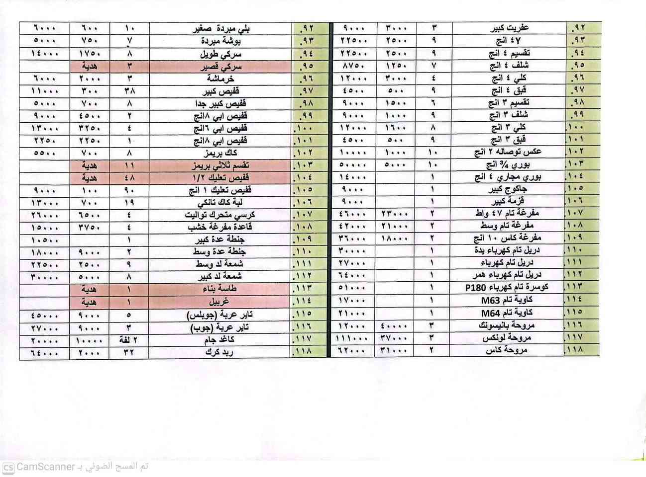 اغراض انشائيه • اسعار قديمة • توصيل مجاني