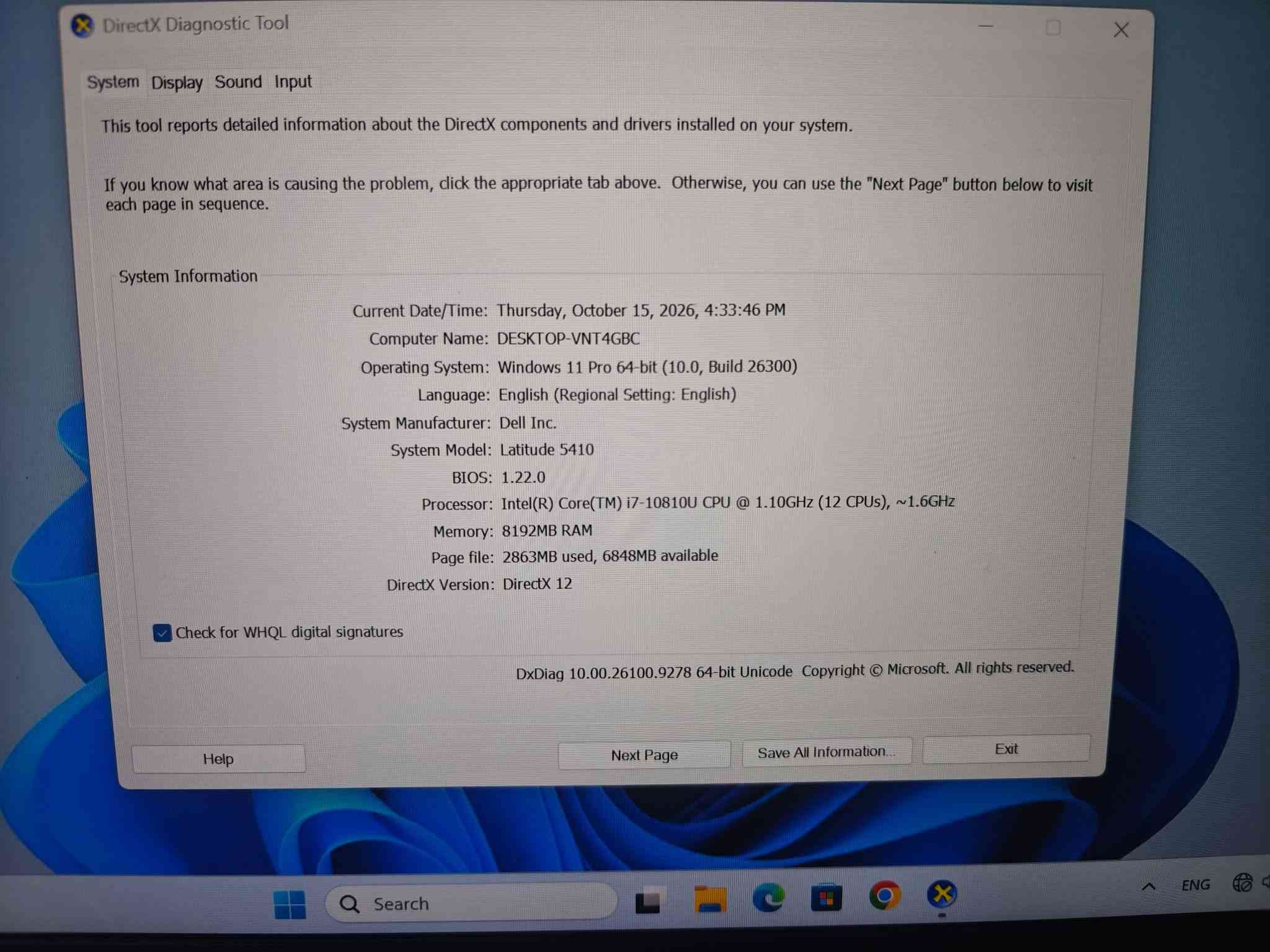ديل Latitude 5410 • i7-10810U • ٢٥٦ جيجا SSD