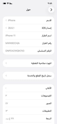للبيع ويرهم مراوس ايفون ١١عادي دبل خط خط ذاكره ١٢٨مبدل شاشه اصليه شرط ...