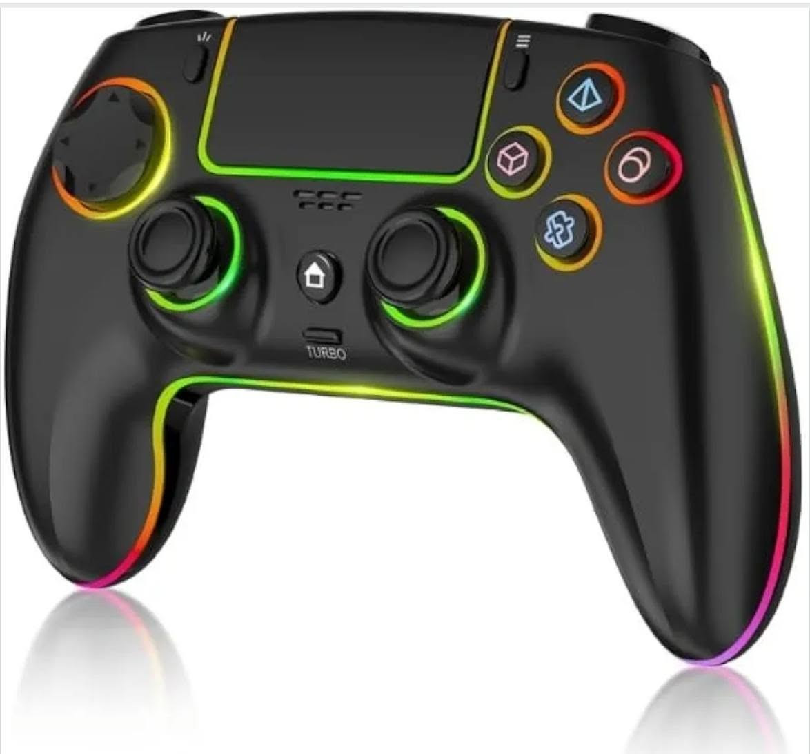 السلام عليكم
 جوستك ps5 و pc جديدة كوبي درجة اولى
مواصفاتها
إضاءة RGB: تصميم أنيق مع شرائط إضاءة RGB ديناميكية لافتة للنظر.

البطارية: بطارية بوليمر مدمجة قابلة لإعادة الشحن بسعة 1000 مللي أمبير.

الاتصال: بلوتوث بمدى تشغيل لاسلكي يتراوح بين 6 و10 أمتار.

كابل الشحن: يتضمن الصندوق كابل شحن من النوع TC بطول متر واحد.

محرك الاهتزاز: محركان قويان لتجربة لعب أكثر واقعية.

تقنية مستشعر هول: تحكم دقيق في أزرار التشغيل L2 و R2. (يعني مثل شغل جوستك الفايف الاصلي ارتداد اثناء التصويب) 

مفاتيح قابلة للبرمجة: أربعة مفاتيح ماكرو قابلة للتخصيص في الخلف.

لوحة اللمس وجيروسكوب سداسي المحاور: تتبع سلس للحركة وتحكم إضافي. 

شرط الفحص قبل تسليم المبلغ
السعر ٤٠ الف للاستفسار ***********
