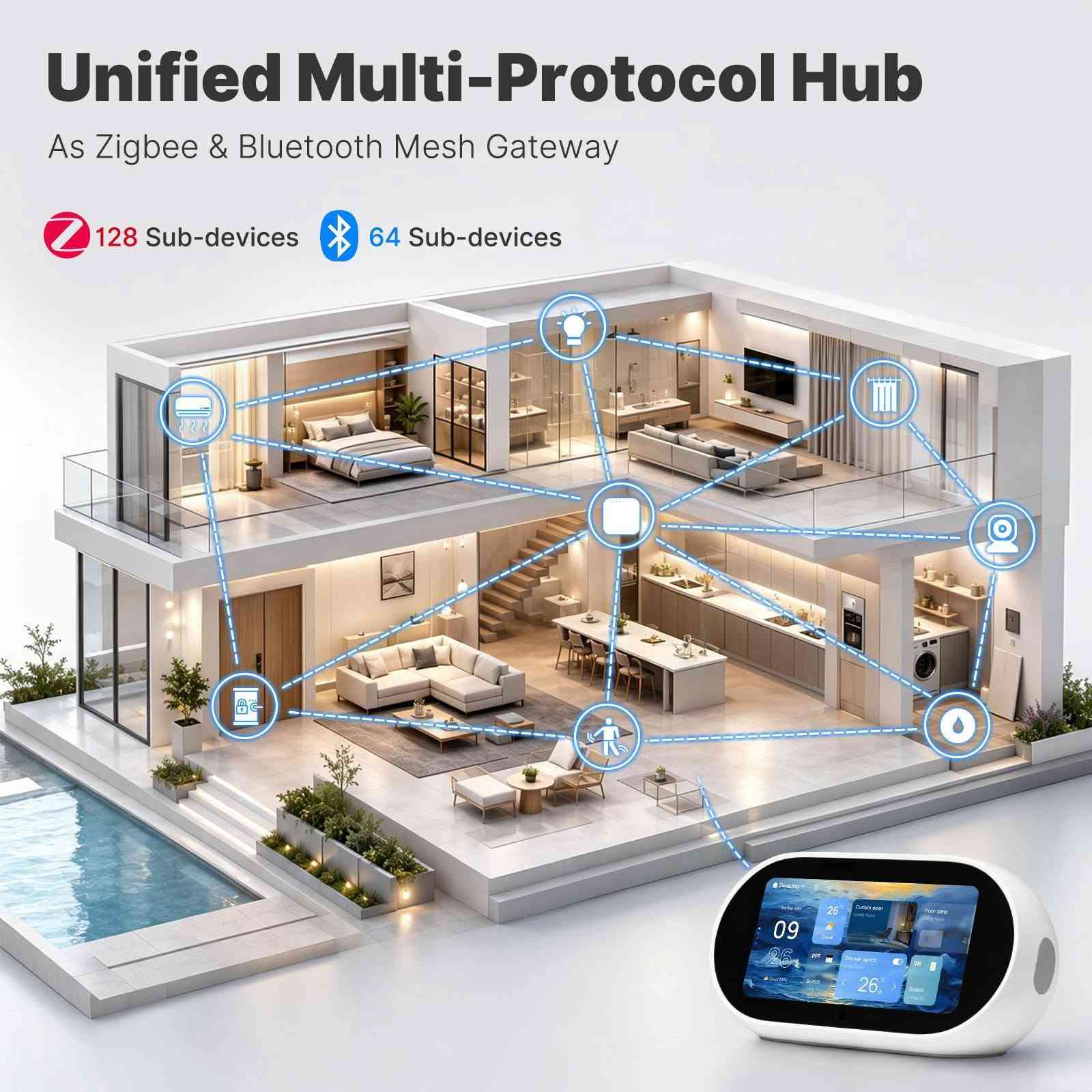 🏠✨ ماڵەکەت زیرەک بکە! | SMART HOME

ئێستا تەکنەلۆجیا تەنها بۆ ئاسانکردنی ژیان نییە، بەڵکو ماڵەکەت دەکاتە شوێنێکی زیرەک، ئاسایش‌بەخش و پارێزراو. 🔐📱

بە سیستەمی Smart Home دەتوانیت لە هەر شوێنێکەوە کۆنترۆڵی:
💡 ڕووناکییەکان
🔐 قوفڵ و دەرگاکان
🎥 کامێرا و چاودێری
🪟 پەردە و پەنجەرەکان
🌡️ گەرما و ساردی
⚡ و زۆر سیستەمی تری ماڵەکەت بکەیت.

📱 هەموویان بە شێوەیەکی ئاسان لە مۆبایلەکەتەوە کۆنترۆڵ بکە!

Smart Home — ژیانت ئاسانتر، ماڵەکەت زیرەکتر. 🏡✨

📞 بۆ زانیاری و داواکاری:
***********
***********

#SmartHome #SmartHomeIraq #SmartHomeKurdistan #Sulaimani #HomeAutomation #Technology #SmartLiving

نص مكتوب في الصور:
- MOES Alexa, I'm back Welcome home 06:30 26°C 24th Jun Mon Leave mode Home mode Smart Voice Control Panel alexa built-in WORKS WITH Smart life WORK WITH MOES APP Zigbee tuya
- MOES alexa built-in Welcome home. Alexa, I'm back. All devices-20 Living room-5 Kitchen-23 Secondary room-3 Dining room All devices ^ Ceiling light Living room | OFF ON ON Auxiliary light Living room | Off-line Washroom switch Living room | ON Switch 1 Switch 2 Switch 1 Switch 2 Dining room light Living room | ON Main light Living room | ON Ceiling light Living room | ON 10.1-inch smart control panel max Wi Fi WORKS WITH MOES APP WORKS WITH Smart life tuya
- Enables control of 4-Gang curtains
- Operate up to 4 curtains to match your daily routines
- Up to 100 Sub Devices Available Performed as more functional than a normal gateway Note: No Tuya ZigBee gateway needed anymore 11:07 May 25 Tue 27°C Bedroom Lamp Party Mode Suntec
- Unified Multi-Protocol Hub As Zigbee & Bluetooth Mesh Gateway 128 Sub-devices 64 Sub-devices
- MOES Neutral Wire Required Compatible with SmartThings Works with Google Assistant WORKS WITH alexa WORKS WITH Apple HomeKit Matter Smart Switch Wi Fi WORKS WITH MOES APP tuya WORKS WITH Smart Life
- Transform Your Home Appliances Into Smart 13A More
- Percentage Control 50% 15:43 zigbee tubular motor 50% more >
- 28 C