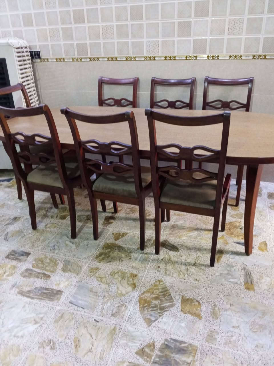 ميز طعام خشب صاج 7كراسي لاستفسار ***********@
