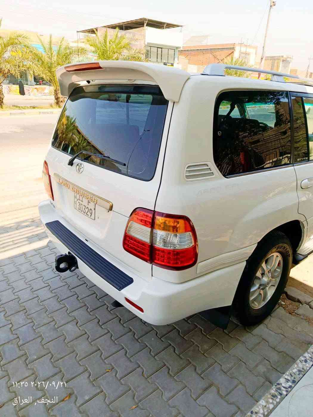 سلام عليكم لاندكروزر للبيع موديل 2000 فول مواصفات فتحه شاشه كامره ثلاث قطع تبريد 7 راكب ثلاجه كير اوتوماتيك مكينه 6 سلندر فور ويل دفع رباعي شغال سياره جديده مكفولة صبغ قطعتين بدون دواخل رقم بغداد انجليزي باسمي سعر 140 وبيها مجال رقم الاستفسار ***********

نص مكتوب في الصور:
- ١١:٣٦ ٢٠٢٦/٠٩/٢١
- النجف, العراق
- ١١:٣٦ ٢٠٢٦/٠٩/٢١ النجف العراق
- ١١:٣٥ ٢٠٢٦/٠٩/٢١
- ١١:٣٤ ٢٠٢٦/٠٩/٢١
- ٢٠٢٦/٠٩/٢١ ١١:٣٥
