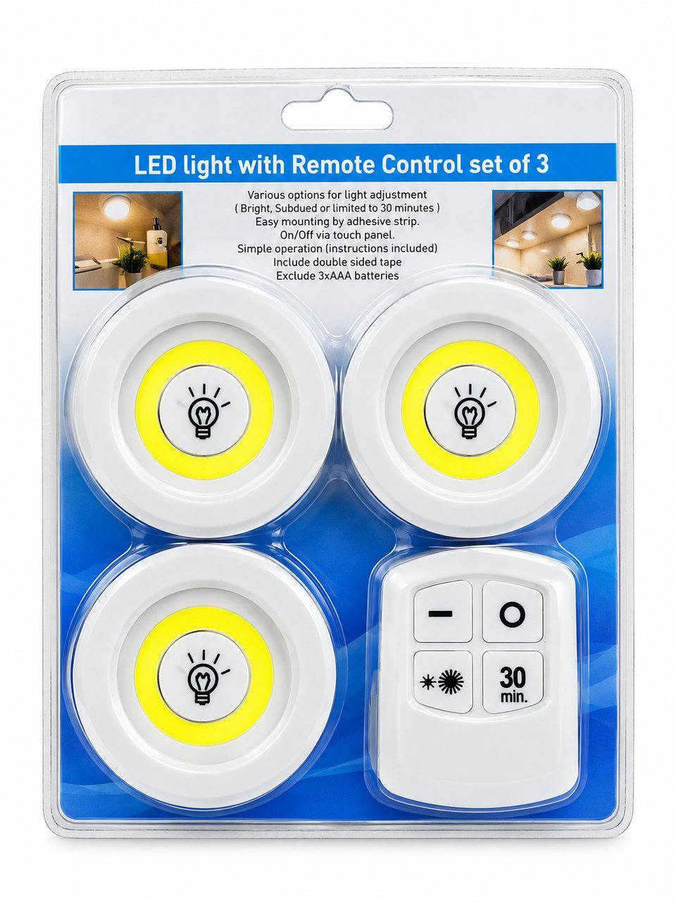 خلي الإضاءة بلمسة ذكية! 💡
بعدك تعاني من الأماكن المظلمة بالبيت؟ 😍
هسه وياك طقم إضاءة LED مكوّن من 3 قطع ويا ريموت كنترول، يضوي المكان بسهولة وبدون تعقيد!

🔹 تحكم بالإضاءة عن بُعد.
🔹 إمكانية تعديل مستوى الإضاءة.
🔹 مؤقت 30 دقيقة للإطفاء التلقائي.
🔹 تركيب سهل باستخدام اللاصق.
🔹 يشتغل بالبطاريات، بدون أسلاك أو حفر.

مناسب للحمامات، المطابخ، الخزائن والممرات ✨

📩 اطلبه هسه وخلي كل زاوية ببيتك تنوّر! �
للحجز و التواصل ع واتساب 
***********
