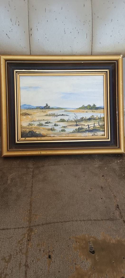اربع لوحات رسم زيتي قديمة بيه توقيع الرسام سعر المجموعة 50 الف.  بغداد الشعب ***********
