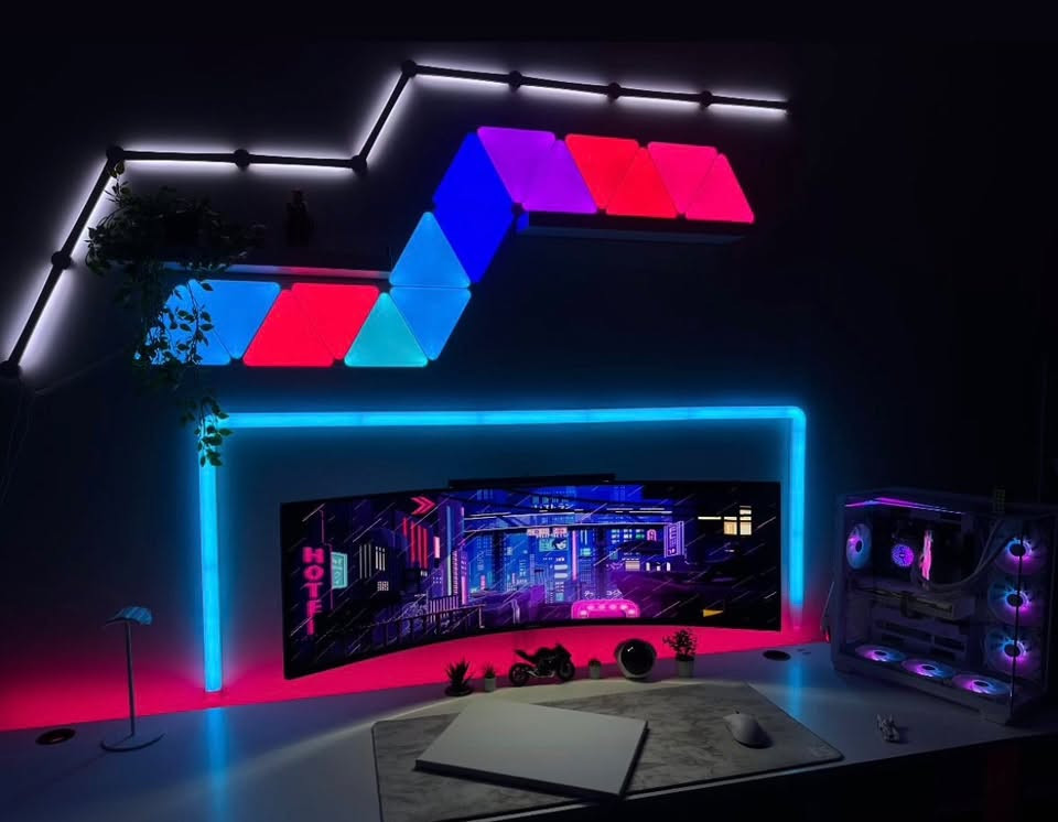 الشاشه والميز للبيع ميز طول215 خشب مو  كارتون مضغوط شاشه g9 Qled49 240hz استعمال نظيف جدا   ***********بغداد

