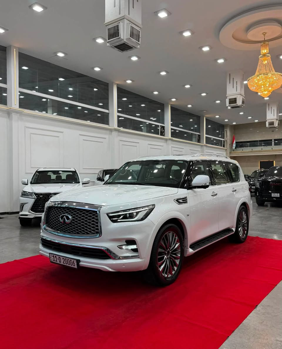 السلام عليكم 
انفنتي ( QX80 )
موديل : 2019
ماشية : 80000 KM
المواصفات 
فتحة 
بصمة 
بصمة ابواب 
تحكم ستيرن جهتين 
كروز سرعة 
ستيرن كهرباء 
شاشة 
شاشات خلفية 
كاميرات 360 درجة 
ثلاجة 
كشنات جلد 
كشنات كهرباء 
كشنات تدفئه + تبريد 
كشنات الخلفية منفصلة 
ذاكرة خزن ميموري 
صاجات 
 3 قطع تبريد 
 7 راكب 
صندوك كهرباء 
المكينة 8 سلندر 
 5600 
فور ويل 4*4 
حسساسات امامية + خلفية 
لد امامي 
بلوجكتور لد 
لايت زنون 
بك لايت لد 
مري شفط كهرباء 
اشاير بالمري 
سستم صوت سماعات 
ويل كب كروم 
ترحيب 
(رقم بغداد بأسمي ) 
ملاحظة: (السيارة تنباع برقم عادي )
السيارة خليجي مكفولة 
السعر : 330 وبيها مجال 
العنوان : بغداد الكاظمية قرب مرور الكاظمية معارض جكوك شركة البحر المميز 
للاستفسار 
عبدالرحمن 
 ***********
 ***********
