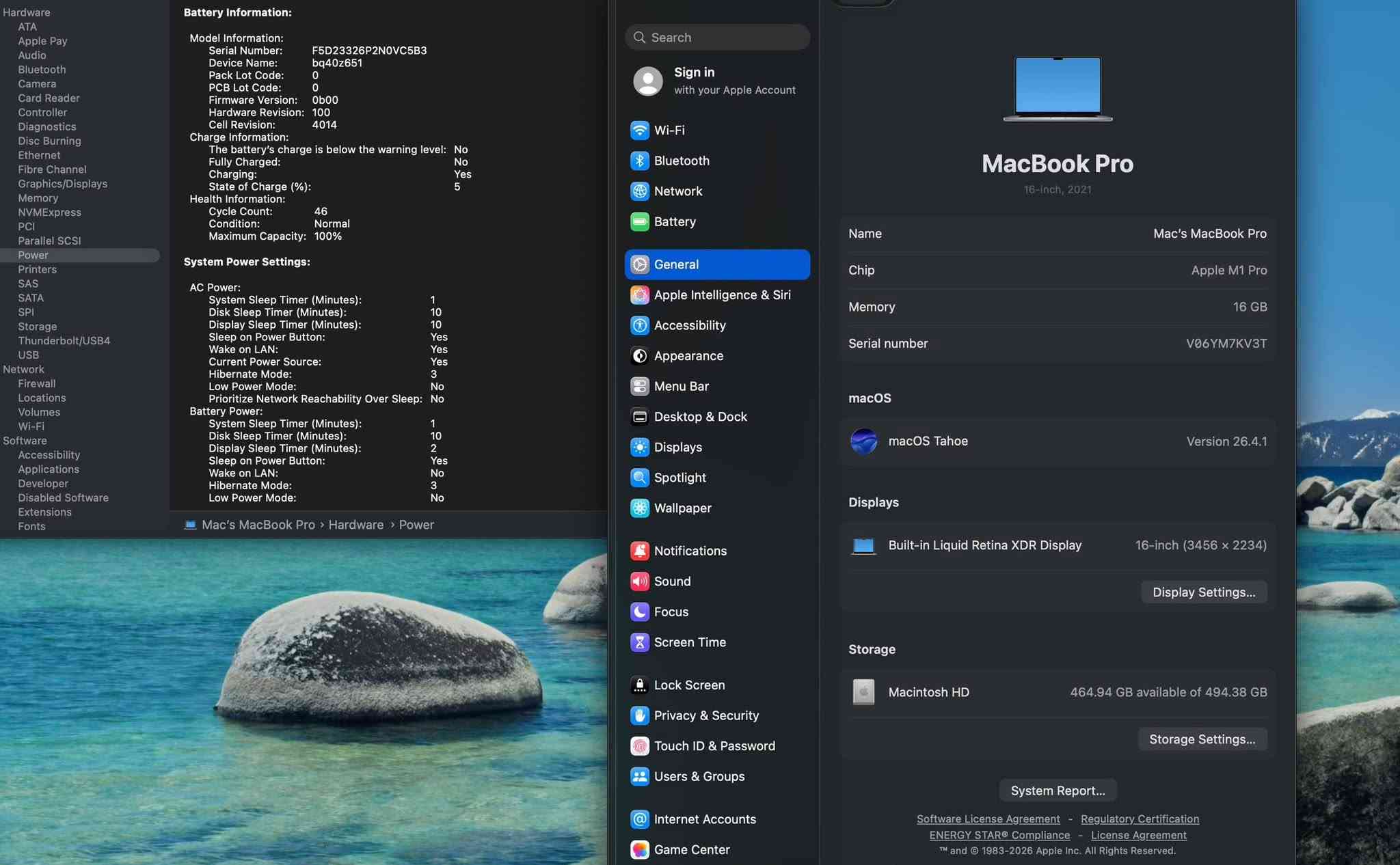 ماك بوك برو 2021 • M1 Pro • ١٦جيجا رام ٥٠٠SSD