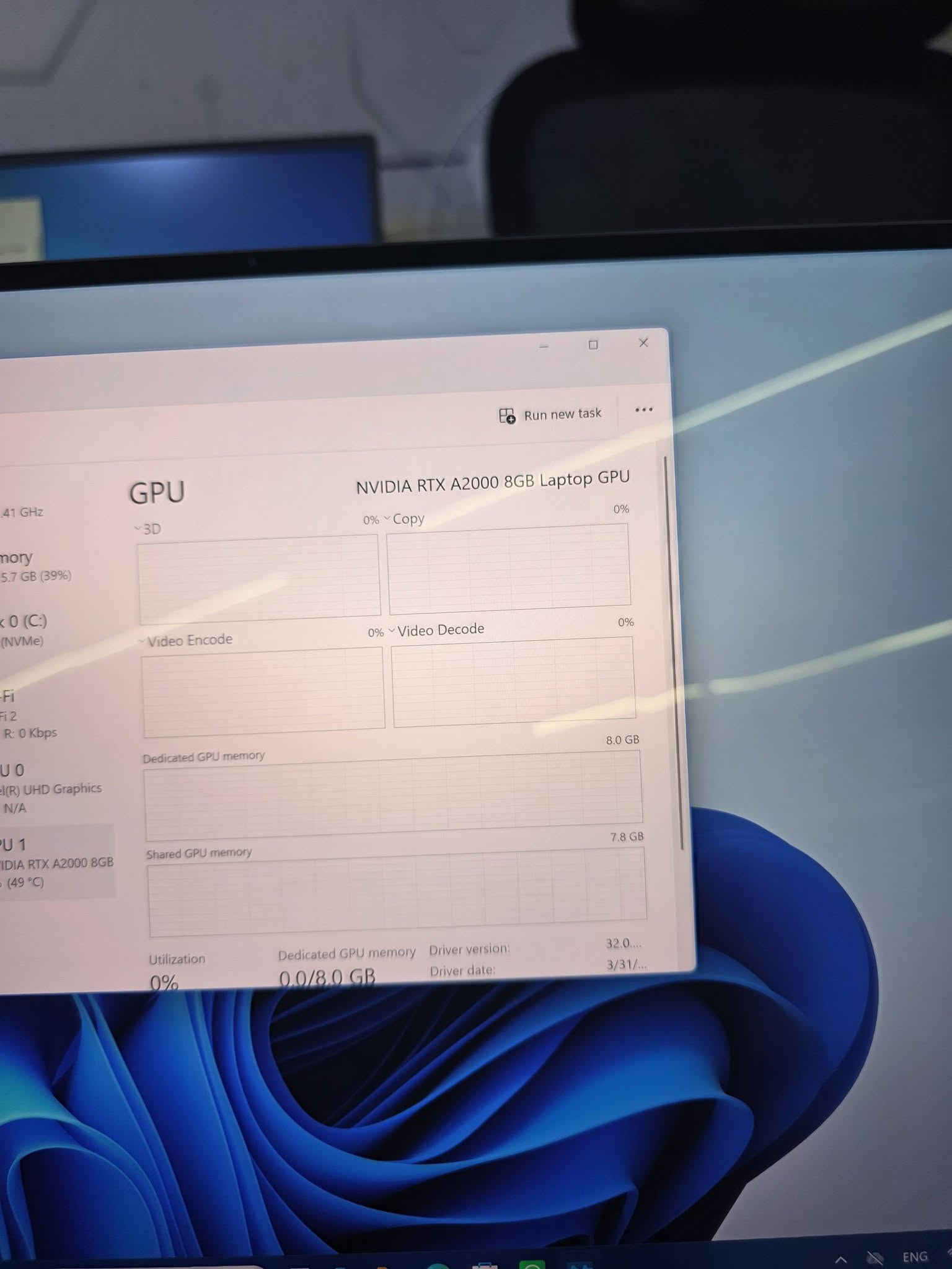 ديل بريسيشن • كور i9-1290PH • كوادرو A2000 ٨GB