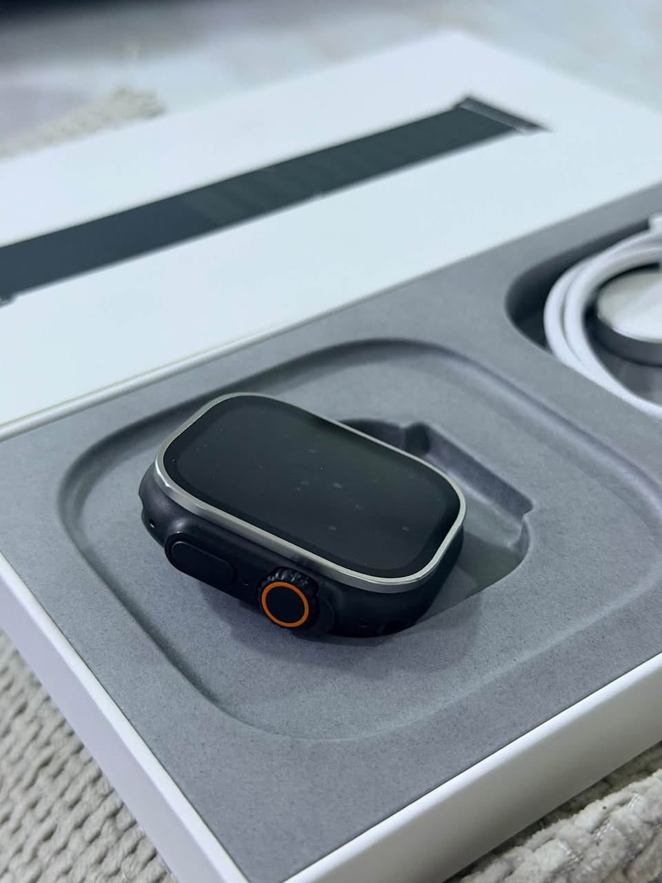 ساعه أبل ⌚️اللترا 2️⃣Black Edition🖤♟️
Titanium black
ساعة رجال الاعمال 👮🏻‍♂️🕵🏻‍♀️👷🧑‍🎓👨‍🏫👩‍💻👨🏻‍💼
الكشاخه💪
ساعة الذواقين المحبين للااسود🪬🖤♠️
السير  القماش.  التركوازي المخضر🖤🖤 
اللترا  2️⃣🔥🔥الاسود⚫️
حجم  4️⃣9️⃣  ⛩️
               بطاريه  1️⃣0️⃣0️⃣🔋
 نظافه  1️⃣0️⃣0️⃣💯💯
ذاكره  6️⃣4️⃣🚫🚫
سير غير  مستخدم 
                 اقوة ضمان ماستر 👉👉
مركز سيمو المايسترو دورة شارع الصحه
👉👉***********
اتصال 📞واتس اب /للحجز
تابعني 👉 حتى تشوف كلشي حلو👉👉
