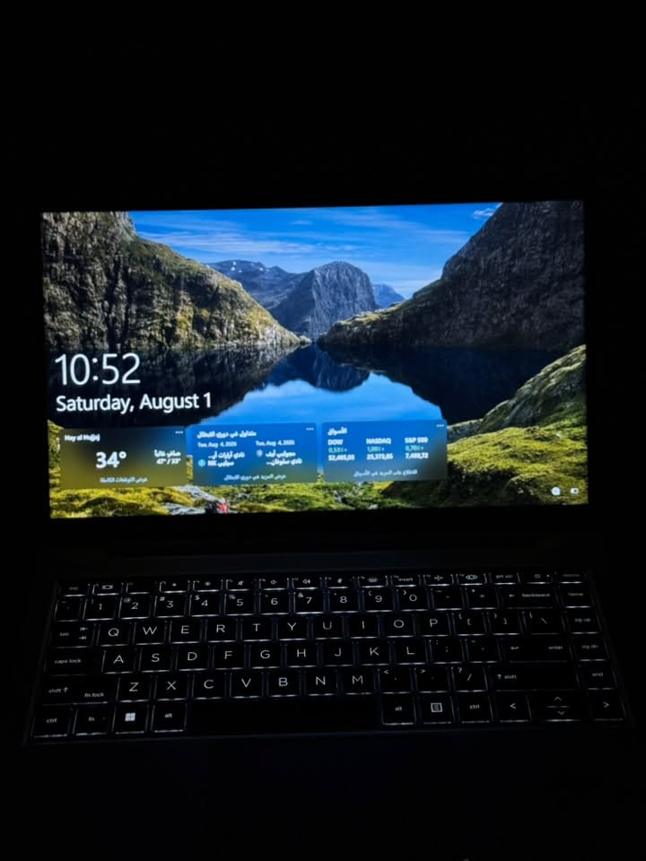 السلام عليكم
لابتوب hb للبيع - مواصفات 
معالج - Ryzen 7 (5825U) 
رام - 16G
هارد - 512ssd 
كارت شاشة خارجي - 496g
حجم الشاشة - 14 
جيل حديث 

Windows 10 pro 
السعر - 550 وبي مجال للشراي 
تواصل واتساب فقط 
***********
