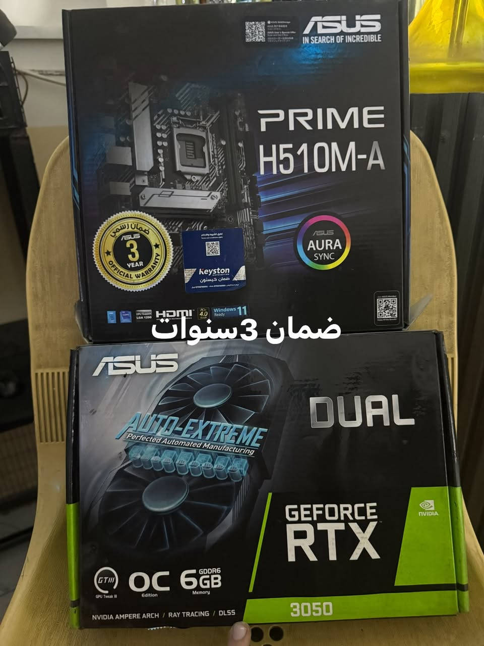 سلام عليكم كيسات عدد 8استخدام سنه ونص اقل نضيفات مداخلات تصليح ابدد والشاشات بعدهن مشايل لايلون مالتهن مواصفات بصور كلهن نفس شي تجميع واحد الي يريدهن يراسلني واتساب  بيعه وحده ومكفولات من كلشي ***********

نص مكتوب في الصور:
- هاي نوعيه الشاشات
- ضمان 3 سنوات
- DirectX Diagnostic Tool
- System Display Sound 1 Sound 2 Input
- This tool reports detailed information about the DirectX components and drivers installed on your system.
- If you know what area is causing the problem, click the appropriate tab above. Otherwise, you can use the "Next Page" button below to visit each page in sequence.
- System Information
- Current Date/Time: Sunday, September 27, 2026, 11:39:30 AM
- Computer Name: ALI3
- Operating System: Windows 10 Pro 64-bit (10.0, Build 19045)
- Language: English (Regional Setting: English)
- System Manufacturer: ASUS
- System Model: System Product Name
- BIOS: 2201
- Processor: 11th Gen Intel(R) Core(TM) i5-11400F @ 2.60GHz (12 CPUs), ~2.6GHz
- Memory: 16384MB RAM
- Page file: 3433MB used, 15220MB available
- DirectX Version: DirectX 12
- Check for WHQL digital signatures
- DxDiag 10.00.19041.5794 64-bit Unicode Copyright © Microsoft. All rights reserved.
- Help
- Next Page
- Save All Information...
- Exit