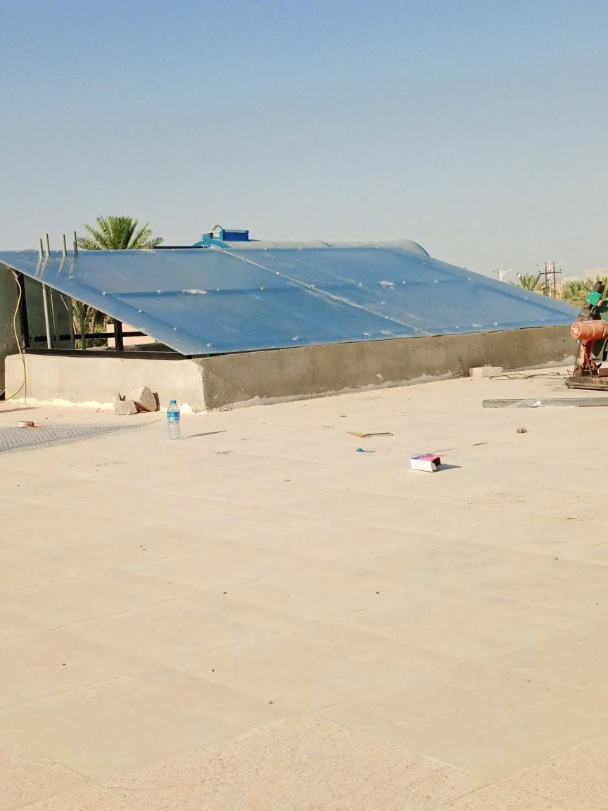 تغليف وعمل المناورة سكاي لايت  واشبيك لتخلص من الطيور
