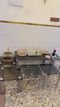 طبلات زجاج • ٦ قطع • الشعب حي التجار