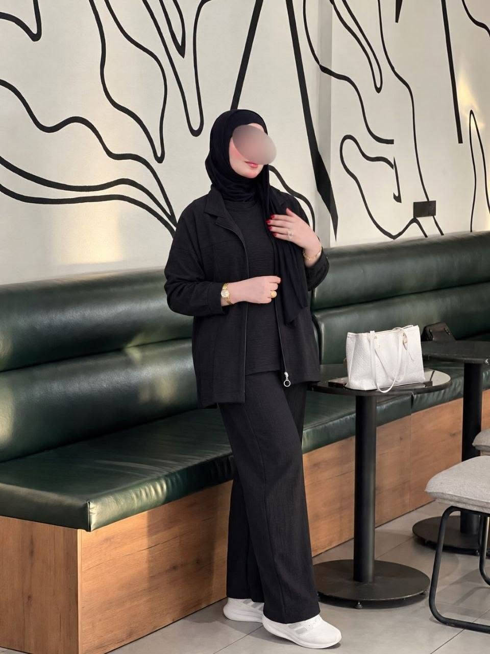 سوت ٣ قطع • صوفيا تركي • مقاسات ٣٨-٤٨