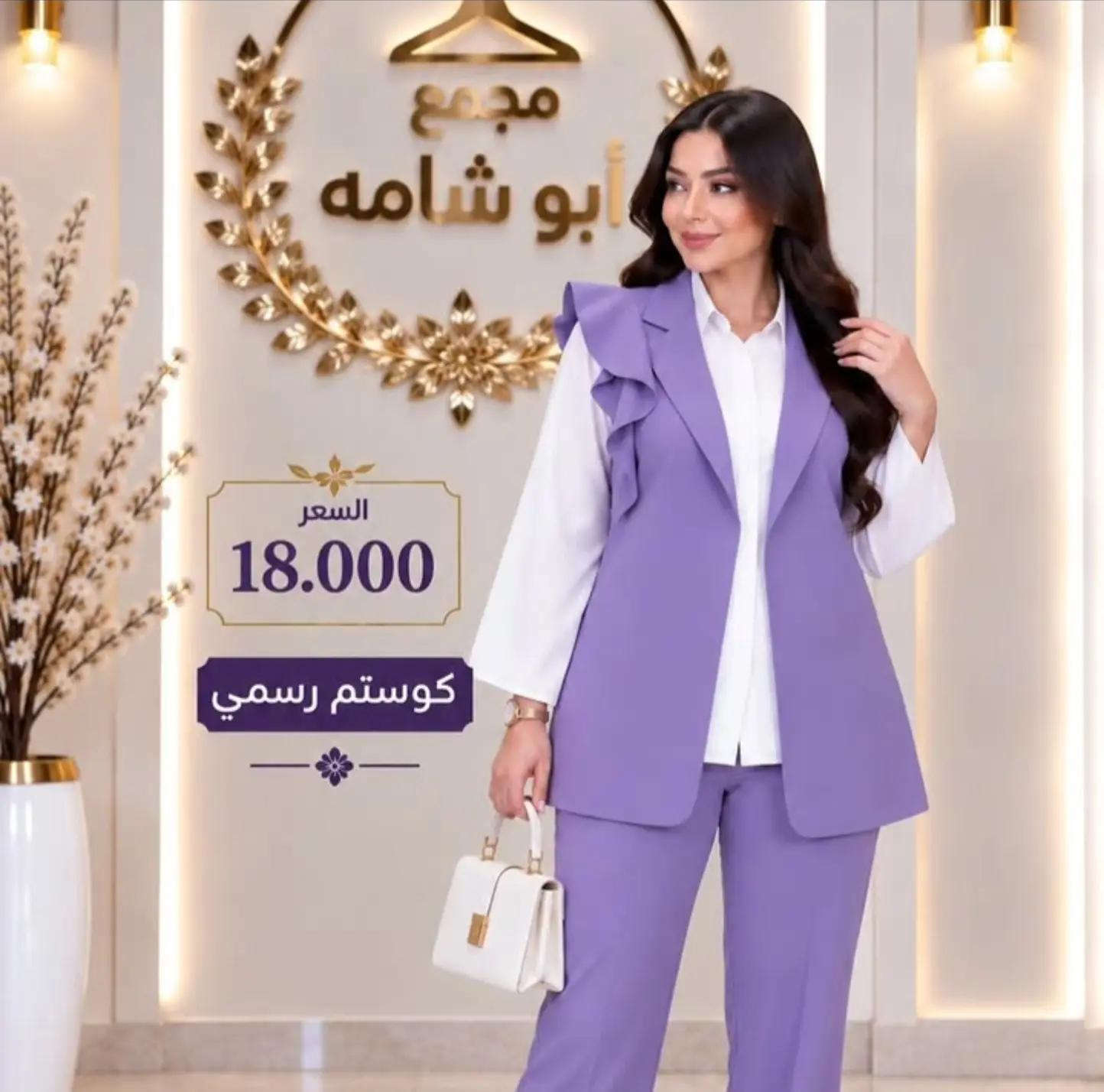 🔥 السعر 18.000 فقط 🔥 ✨ كوستم رسمي 3 قطع ✨ قميص + بيست + بنطلون 🤍 موديل أنيق ومرتب، مناسب للدوام والمناسبات 🌸 متوفر بعدة ألوان مميزة ✨ 📍 مجمع أبو شامه كربلاء – شارع السناتر 📞 للحجز والاستفسار:  *********** *********** 🚚 متوفر توصيل

نص مكتوب في الصور:
- مجمع أبو شامه
- السعر
- 18.000
- كوستم رسمي
- السعر 18.000 كوستم رسمي
- مجتمع أبو شامه السعر 18.000 كوستم رسمي