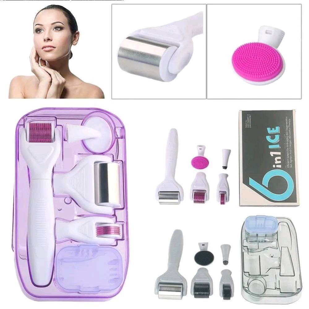 DERMA ROLLER SYSTEM 6IN1🧏‍♀️💞
💥بكج ديرمارول هو أحد الأجهزه المستخدمه في نضارة البشره والجلد وعلاج بعض المشكلات الجلديه البسيطه وهوعباره عن اله تحتوي على أبر مصنوعه من التيتانيوم يتم تمريرها على الجلد وبهاأبر للوخز وتختلف مقاسات الأبر بأختلاف المكان المراد علاجه وبعد عمليه التمرير تبدأ الخلايا بلظهورمن جديد وهو جهاز طبي مسموح به ومستخدم بكثره حيث يعمل على زيادة مستوى الكولاجين والإيلاستين في الجلد حيث ان أغلب مشاكل البشره هي قلة الكولاجين بلبشره حيث هذه الأله وبأختصار تحفز عمل الكولاجين بلبشره وتنشط الدوره الدمويه مما يساعد على علاج مشاكل البشره بكل انواعها وتستخدم للنساء والرجال وكل الأعمار وتناسب البشرات بكل انواعها والوانها،واستخدامهاسهل وبسيط.
💥من فوائدDERMA ROLLER👇👇👇
💥بكج الديرمارول تستخدم للوجه والجسم واليدين وشعر الرأس.
💥تستخدم في الحصول على بشره نضره.
💥تستخدم في علاج التشققات الجلديه.
💥تستخدم في تحفيز نمو الشعرللرأس.
💥تستخدم في تقليل من شدةالخطوط الحمراء والبيضاء في الجسم والسيلوليت.
💥تستخدم في علاج بعض الندبات كلما كانت سطحيه أكثر،حيث تحسن من مضهر الندب وحفر الوجه بنسبه تصل 90% وفي بعض الدراسات 100%.
💥 درمارول لها دور في تقليص المسامات الواسعه.
💥تحفيز انتاج الكولاجين وتحسين مرونة الجلد
والحد من التجاعيد.
💥تحسن من لون التصبغات والكلف والهالات.
💕يمكن استعمال نفس الدرمارول لأكثر من سنه حسب محافظتك عليها.
💕تعزز من استقبال السيرومات والكريمات المغذيه، حيث تسمح بلأختراق العميق لأي كريم او جل بنسبه عاليه تصل 40 ضعف.
💞قبل أستخدام الديرمارول👇
💥 يجب غسل الوجه جيدا بلغسول وتجفيفه.
💥 يجب غسل رأس الديرمارول بلماء الساخن وهذايضمن تطهير الأبر.
💥بلنسبه للمخدر فهو اختياري حيث يرجع لطبيعه كل شخص يتحمل نغزات الأبر ،حيث يتم وضع المخدر والانتظار لبضع دقائق لحين الشعور بأن المنطقه اتخدرت من بعدها يجب تنظيف المنطقه جيدامن المخدر.
💥تمرر رأس البكره بأتجاه واحد من اليسار الى اليمين ثم من الأعلى الى الأسفل ثم بشكل قطري  مرر كل منطقه من الجلد4_5مرات لكل اتجاه .
💥بعدها وضع سيروم يدعم تجديد الجلد ويترك من 20_30 دقيقه بعد ذلك يمكن وضع مرطب او قناع للوجه.قبل استخدام اي منتج يجب التأكد من ان البشره غير متنمله من المخدر وغير محمره.
💥يمكن استخدام الديرمارول من 1_2 بالأسبوع
👈💥نصيحه:تجنب اشعه الشمس لمدة اسبوع على الأقل بعد العلاج كمايجب استخدام واقي شمس spf30 على الأقل،الى جانب كريمات غنيه بلكولاجين والفيتامينات A,E,C.💓💓
#الاصلي 💯💯 
السعر 25 
🚘 يوجد خدمة توصيل لجميع محافظات العراق ٤ الاف 🚘