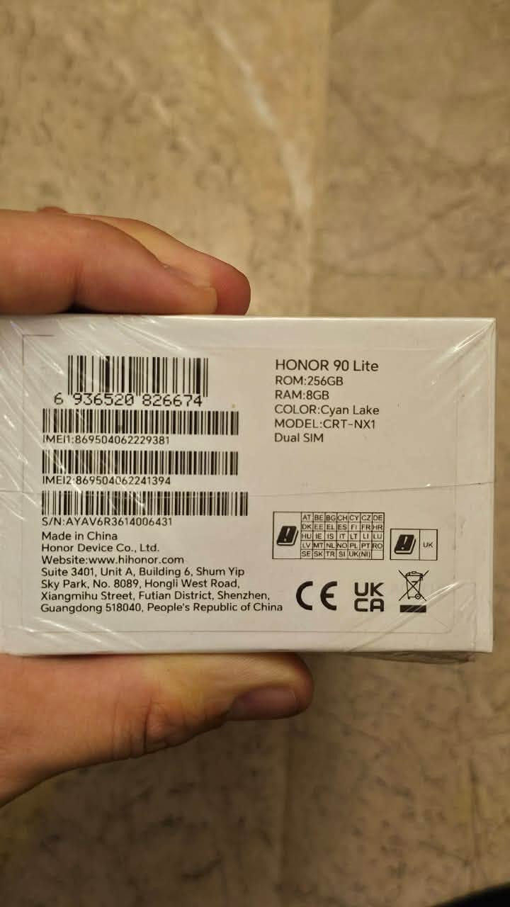 السلام عليكم
جهاز Honor 90 Lite للبيع مستعمل
نظافه 100% اخو الجديد
مواصفات الجهاز
ذاكره 256 كيكا
الذاكره العشوائيه 8 كيكا
دبل سيم كارت
تردد 90 هرتز
الحجم  6.7 بوصه
بصمه اصبع بزر الباور
جهاز نظيف جدا  ملحقات ويا  الكارتونه وسماعه وكيبل الشحن الاصليات مامستعمله ابد .
السعر 200 الف مكاني بغداد
راسلني هنا او واتساب موجود ***********

