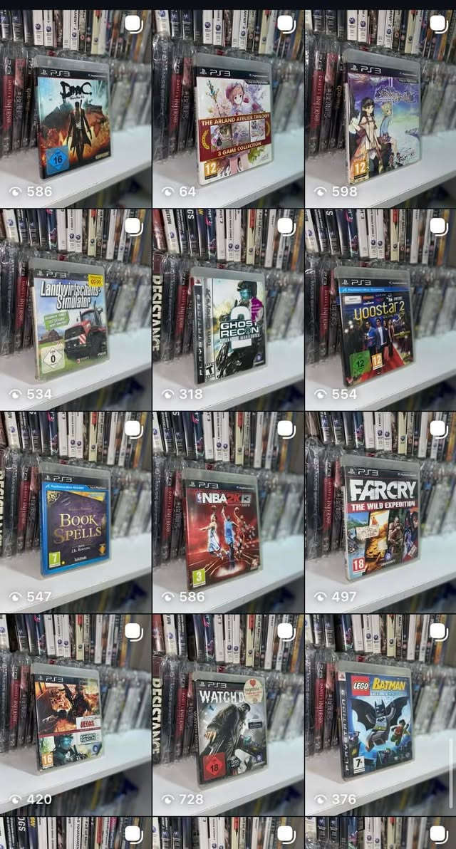 کلهم موجود 

رابط صحفتیhttps://www.instagram.com/brandgamestore?stkn=aG5qMDB3MG9mMjls&utm_source=qr

نص مكتوب في الصور:
- 774 756 676 517 505 443 502 499 450
- 491 754 554 475 100 83 504 85 537 500 66***********8 534 318 554 547 586 497 42***********4 72 558 605 606 630 597 601 571 48 622
- 30.000
- All Cib - very clean
- هەموویان کاملن
- کڵهم نظیف و کامل
- ١١ ی لوكه ، ئه وانی تر وه كو لوك وان
- ١١ منهم سيلد جديد باقي مثل جديد