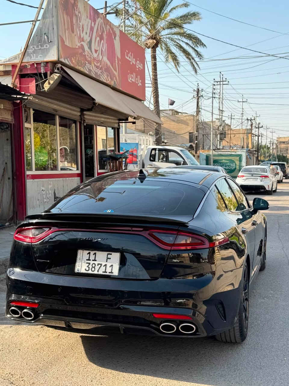 كيا ستنكر موديل 2019 محرك 3300 تون تيربو V6
فئه السياره GT2
 368 حصان و الگير 8 نمر
ويل ألمنيوم حجم 19 
بريكات Brembo
كليبرات Brembo لون أحمر
كاربلي
كراسي 2 كهرباء + تبريد وتدفئه مقاعد 
بصمه 
فتحه سقف 
حساسات امامي خلفي 
كامرات محيطية 
فتحة سقف 
رادار امامي + جانبي 
جنطه ذكيه كهرباء 
إنارة داخلية تحكم من الشاشة
مراية ذكية ليلية
نظام الصوت من شركة هارمن كاردون
مراقبة النقطة العمياء
مثبت سرعة ذكي
تحذير ومنع الاصطدام الأمامي
المحافظة على المسار
متابعة المسار

حادث سيارة قطعتين بنيد وجاملغ بدون دواخل ماشية 175 الف km
***********
