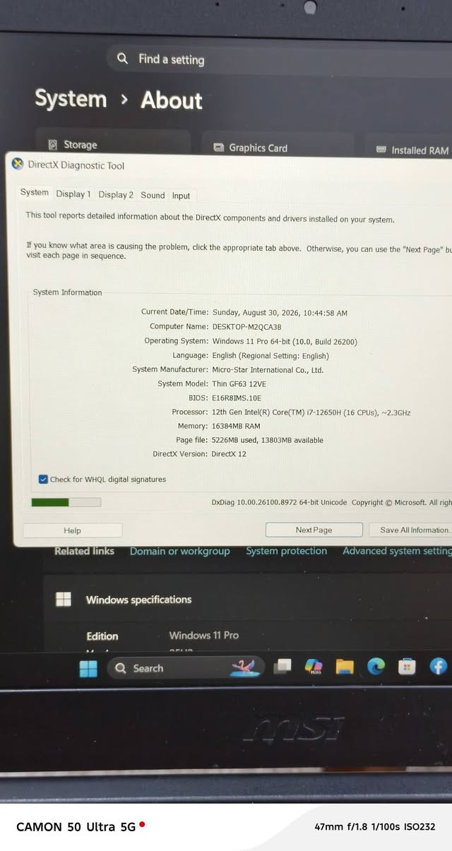 ​🔥 لابتوب ألعاب وتصميم MSI Thin GF63 (نظيف جداً- استخدام شخصي) 🔥
لابتوب قوي وخفيف الوزن يجمع بين الأداء العالي والتصميم الأنيق، مثالي للألعاب الحديثة (Gaming)، برامج الهندسة والتصميم، المونتاج، والعمل الثقيل.

​✨ المواصفات الفنية بالتفصيل:

​الموديل: MSI Thin GF63 12VE

​المعالج: Intel® Core™ i7-12650H (الجيل الثاني عشر - أداء جبار وسريع جداً)

​كرت الشاشة: NVIDIA® GeForce RTX™ 4050 بسعة 6GB GDDR6 (يدعم تقنيات DLSS 3 و Ray Tracing)

​الذاكرة العشوائية (RAM): 16 جيجابايت DDR

​وحدة التخزين: SSD NVMe فائق السرعة بسعة 512GB (الصافي المقروء 477GB)

​الشاشة: 15.6 بوصة بدقة FHD مع معدل تحديث 144Hz وسلاسة عالية في الحركة (IPS-Level) 

​الصوت: صوت نقي عالي الدقة (Hi-Res Audio Ready)

​الوزن والتصميم: تصميم أنيق من الألمنيوم المصقول، نحيف وخفيف الوزن (1.86 كغم فقط)

​💡 الحالة: نظافة ممتازة جداً (استخدام شخصي راقي).

💰 السعر المطلوب: 1,250,000 دينار عراقي (مجال قليل).

​📞 للتواصل والاستفسار على الرقم ***********
