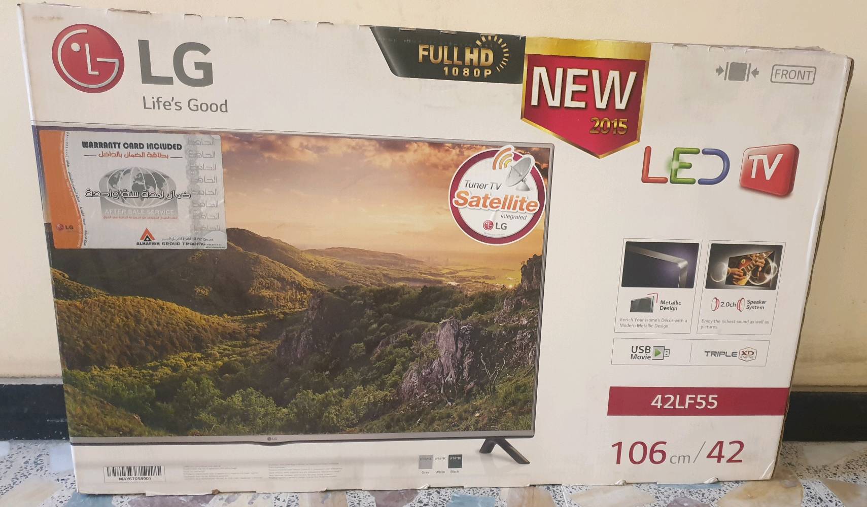 ١-  شاشة للبيع نوع LG أصلية حجم 42 عقدة بدون نت ستلايت داخلي HD شغالة على الفحص رمونت مالتها الاصلي مال الشركة كارتونتها والكتلوكات موجودة نظيفة كلش استخدام قليل مداخلة تصليح ابد شركة .
٢- تلفزيون منظدي للبيع نوع شونك فلات حجم 25 عقدة شغال على الفحص مع ريمونت الاصلي شركة مداخل تصليح ابد بالكارتون . 
للتوصل ***********   .
مكاني بغداد الطالبية.