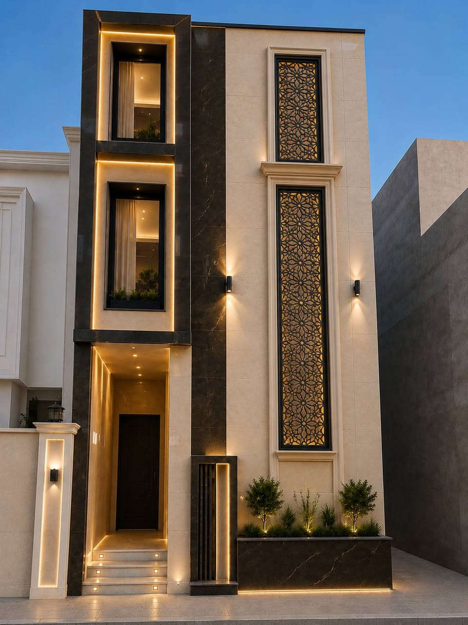 🏡 حوّل حلمك إلى واقع... وشاهد واجهة منزلك بعدة ستايلات معمارية قبل التنفيذ.

في مكتب البلال الهندسي نمنحك فرصة مشاهدة منزلك بأكثر من تصور معماري قبل المباشرة بالتنفيذ، لتختار الواجهة التي تعكس ذوقك وتناسب احتياجاتك بكل ثقة.

في هذا المشروع بدأنا من واجهة منفذة باللبخ فقط، ثم قدمنا عدة تصاميم بستايلات مختلفة، مع الحفاظ الكامل على الهيكل الإنشائي للمبنى، لنوضح كيف يمكن للمواد والألوان والتفاصيل المعمارية أن تصنع فرقًا كبيرًا في المظهر النهائي.

مكتب البلال الهندسي
📐 تصميم معماري • تصميم واجهات • تصميم داخلي • إشراف وتنفيذ

📞 ***********
📍 ديالى – بعقوبة – فلكة العنافصة
