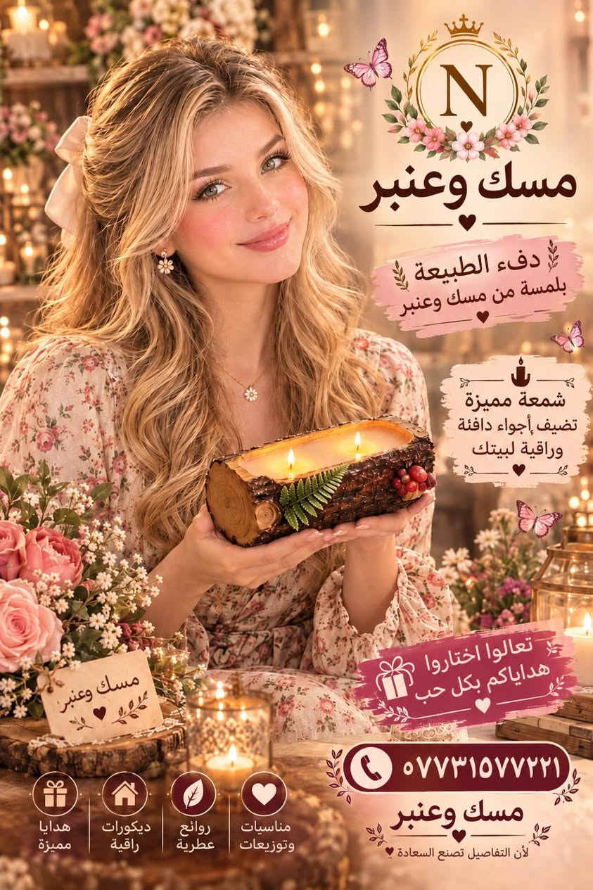 شموع • مسك وعنبر • هدايا
