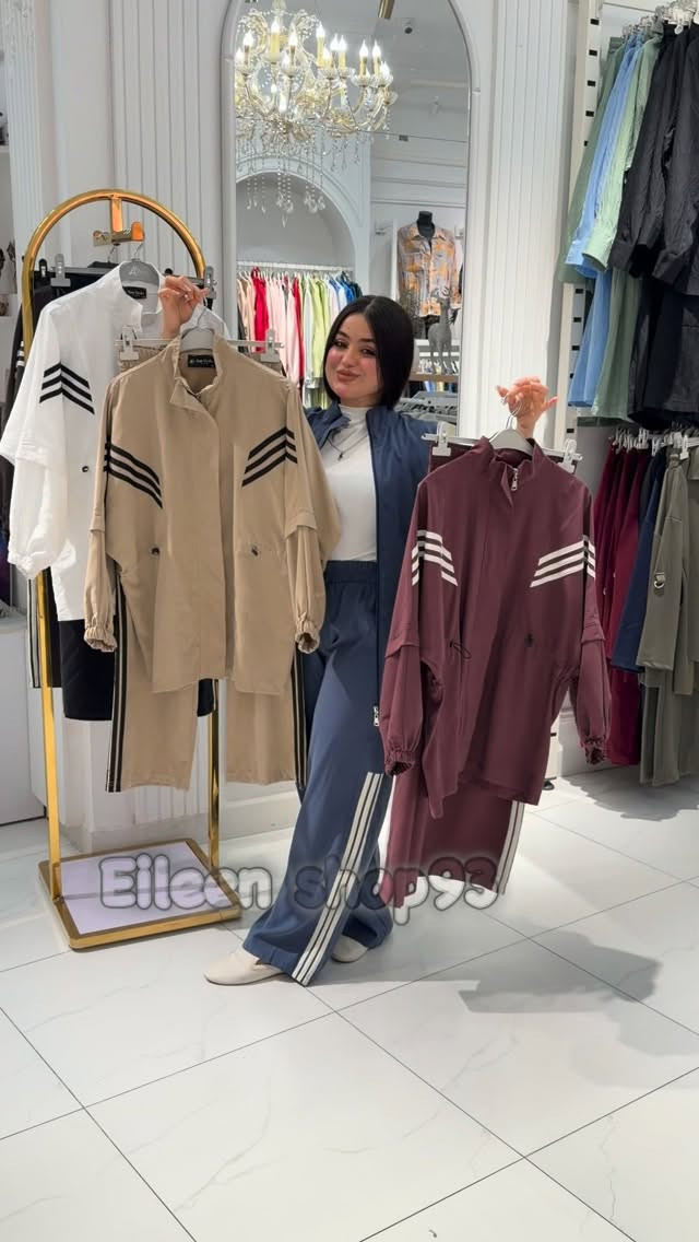 ⁨	سوت سبورت6  الوان 
قياسات 38/40/42/44/46
السعر 50⁩

نص مكتوب في الصور:
- Eileen Shop93