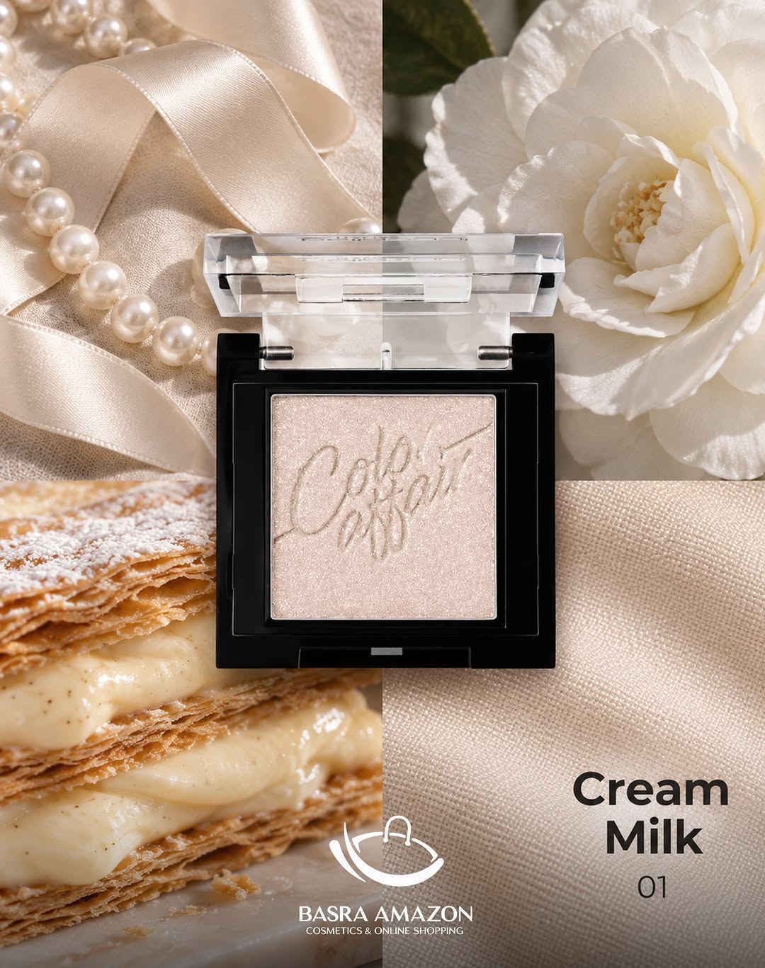 ✨ ظل عيون واحد… يفتح لج عالم كامل من الإطلالات ✨

ظلال العيون Color Affair من Bellaoggi 💎
تركيبة مضغوطة بصبغة عالية ولمعة جذابة، تدوم لساعات بدون ما تبهت أو تتكتل.

🌟 دمج سلس وسهل
🌟 تصميم أنيق ومناسب للحقيبة
🌟 يُستخدم جاف أو مبلل للحصول على لون وتأثير أقوى

🎨 متوفر بتشكيلة ألوان تناسب إطلالاتج اليومية والحفلات:
Cream Milk | Marshmallow | Dragonfly | Queen Grey | Wild Forest | My Dear | Sunset | Sunshine | Shotguns | Black Lace

💰 السعر: 7,000 د.ع فقط
✅ متوفر الآن — الكمية محدودة

🚚 توصيل سريع لكل محافظات العراق
• داخل البصرة: 3,000 د.ع
• باقي المحافظات: 5,000 د.ع

📞 للحجز والطلب:
***********
***********

📲 أو حمّلي تطبيق Basra Amazon واطلبي مباشرة من التطبيق.

نص مكتوب في الصور:
- Marshmallow 02 BASRA AMAZON COSMETICS & ONLINE SHOPPING
- Color affair My Dear 08 BASRA AMAZON COSMETICS & ONLINE SHOPPING
- Cream Milk 01 BASRA AMAZON COSMETICS & ONLINE SHOPPING
- Dragonfly 03 BASRA AMAZON COSMETICS & ONLINE SHOPPING
- Color Affair Sunset 09 BASRA AMAZON COSMETICS & ONLINE SHOPPING
- BASRA AMAZON COSMETICS & ONLINE SHOPPING Sunshine 010
- BASRA AMAZON COSMETICS & ONLINE SHOPPING Wild Forest 06
- Queen Grey 04 BASRA AMAZON COSMETICS & ONLINE SHOPPING
- BASRA AMAZON COSMETICS & ONLINE SHOPPING Shotguns 011
- BASRA AMAZON COSMETICS & ONLINE SHOPPING Black Lace 012