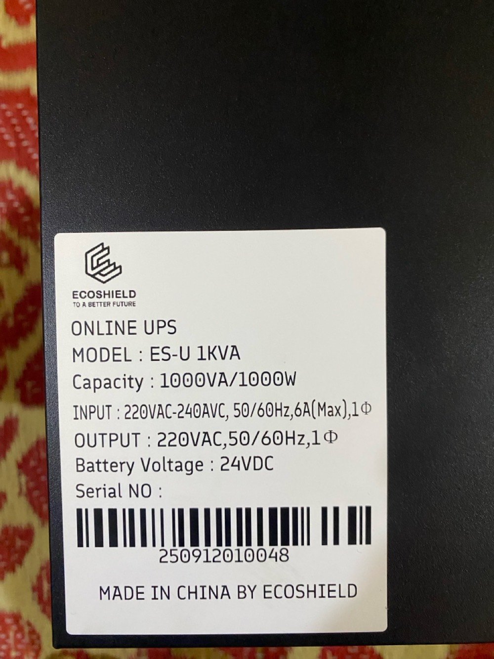 متوفر ups online 1k 24v  يعني بطاريتين كل وحده 12v جديد بالباكيت 

الضمان 1 : شهر و 10 ايام استبدال بطاريه وليس تصليح 
الضمان 2 : 4 اشهر هاردوير 

سعره 200 الف قفل قفل 
الشراي يراسلني واتساب