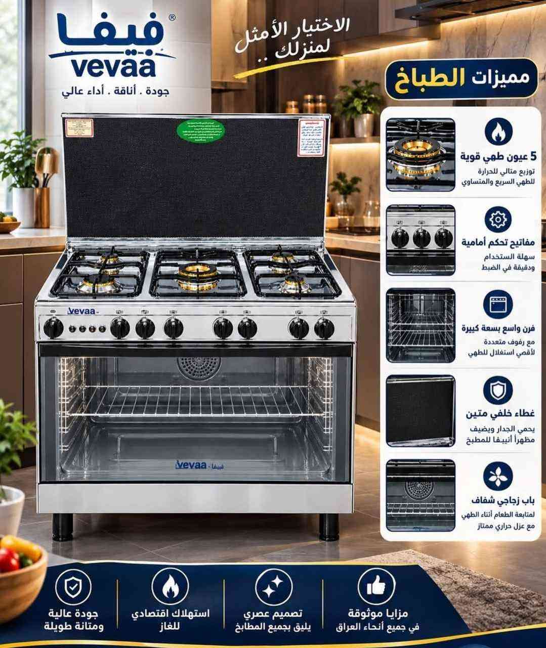 طباخات ايطاليا • ٥ عيون • استهلاك اقتصادي