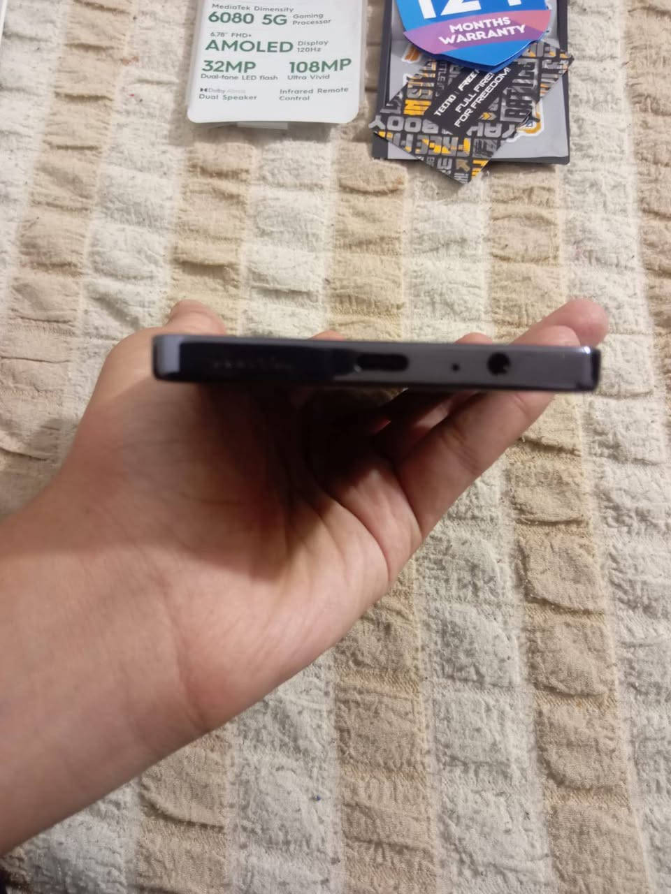 سلام عليكم حبايب تكنو POVA 6PRO 5G الجهاز كله بلادي بعده بضمان الشركه ما مفتوح وين ميعجبك تفحص ذاكره 256 عشوائية 24 لا ٦ ولا ١٢ يشغل ألوان بل ضهر شحن سريع ٧٠واط كامل ملحقاته هوا وستيكراته وكارتونته وشاحنته للبيع ب٢٨٠وبي مجال أو للمراوس شعندك نزل رقمي للتواصل خط وأتساب *********** متواجد, 24 ساعه الخاص مفتوح للجميع تنورونه
