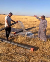 منظومة شمسية • غطاس ٣٠ حصان • ٥٦ لوح ٦٣٥ واط