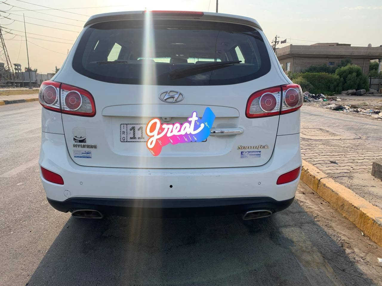 السلام عليكم للبيع سنتافيا مديل ٢٠١١خليجي مكفولة كفالة عامة ماعده الدعامية الامامية صبغ السيارة فول فول فول موصفات فتحه بصمة جام كهربائي كشن كهربائي تبريد ٣ قطع دسك كامرة خلفية بلاد داخل لونين محرك ٢٤٠٠ اقتصادي السيارة بسمي تحويل ثاني يوم رقم بغداد سعر ١٣٠ وبيها مجال *********** والسونار موجود بلمنشور

نص مكتوب في الصور:
- Great