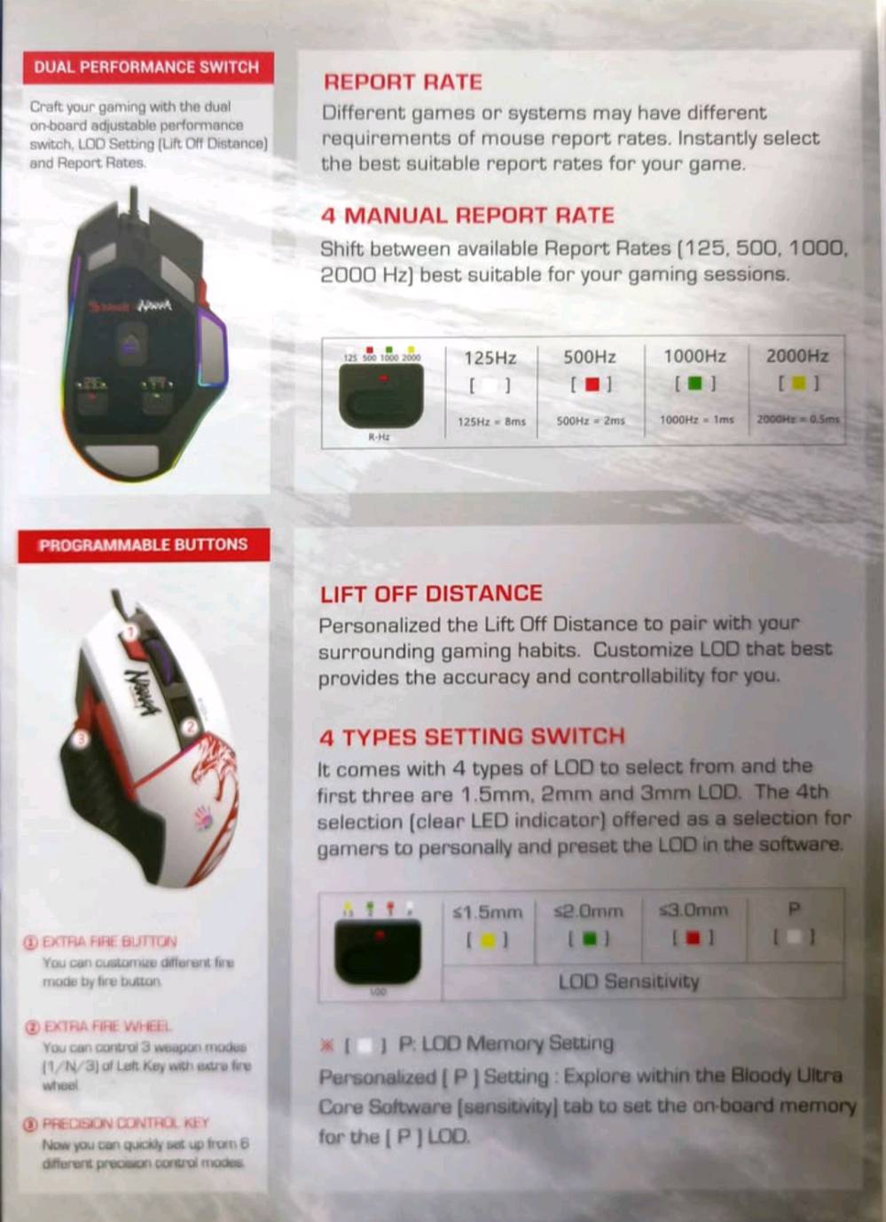 Bloody W95 Max Mouse
ماوس جيمنج احترافي واير من شركة Bloody 12,000 DPI
و سرعة استجابة فائقة تصل الى 2,000 هيرتز يحتوي اضاءة RGB و ازرار جانبية
السعر 35 الف و يوجد توصيل لكل العراق ب5 الاف مكاني بالانبار للاستفسار راسلني واتساب عالرقم ***********

اصلي من شركة بلودي و مستعمل لفترة متفاوتة كم شهر
حالة الماوس: ما بيه أي خدوش، كسر، أو مشكلة بالأزرار/السكرول/الـ RGB/السنسر
ماوس Bloody W95 Max نسخة Naraka Bladepoint
التوصيل ب5 آلاف اذا محافظات
داخل الانبار ب3 آلاف و اذا داخل هيت التوصيل مجاني مني