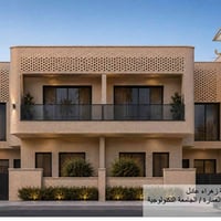 واجهة توأم • ٩م لكل منزل • تصميم معماري