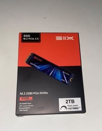 هذا قرص تخزين داخلي من نوع SIX M.2 NVMe SSD بسعة 2 تيرابايت من الجيل ا...