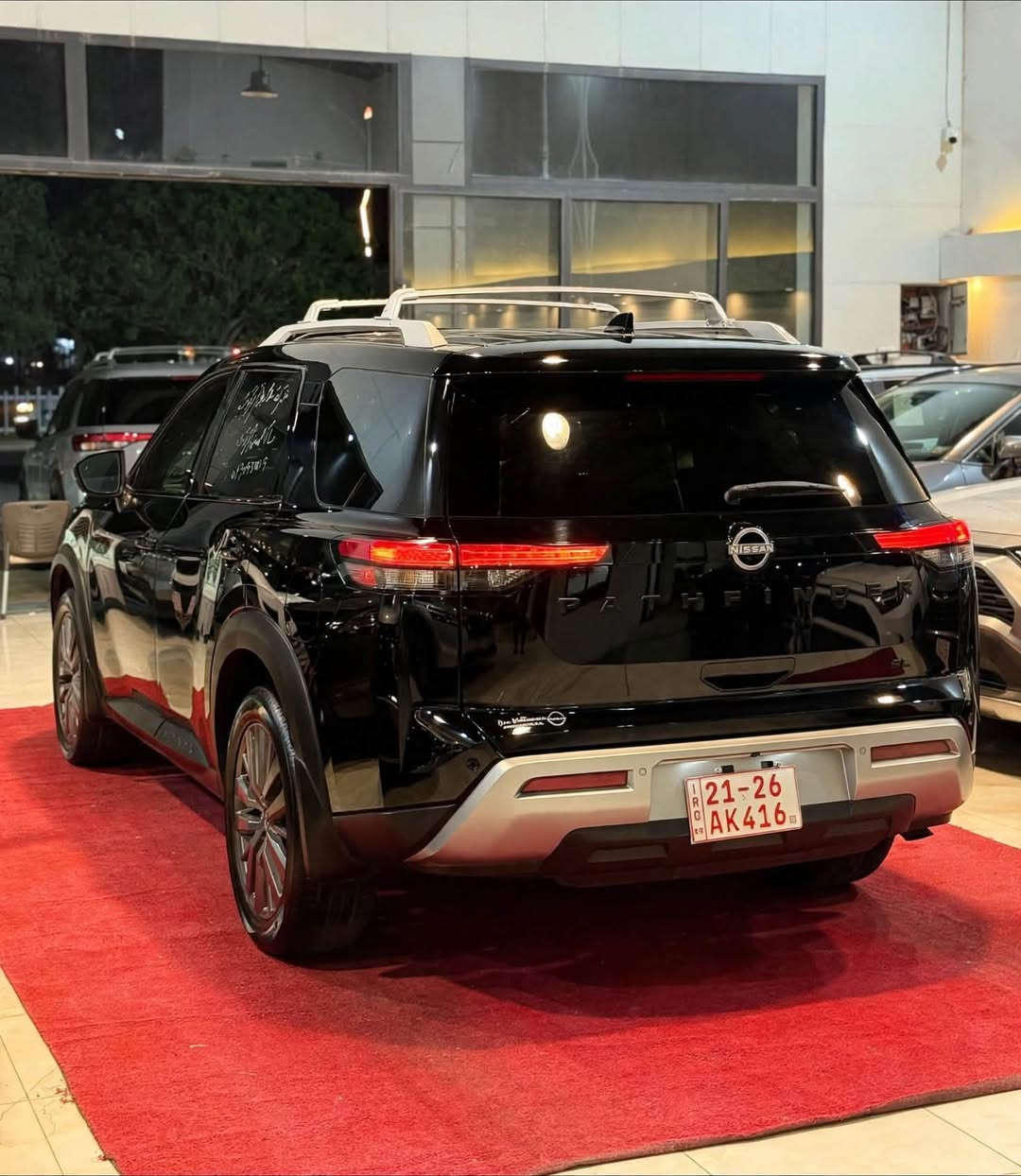 NISSAN PATHFINDER. 2025 SL  AWD  PLUS 

(كاتي)
تترقم شمالي(اربيل،سليمانيه،دهوك)

🚨🚨
السعر علق الرقم (25)🔰 💵💲تابع الصفحة ✅
اللون: اسود 

الموديل :2025 

نوع المحرك : 6 سلندر (3.5L) 

عداد المسافه: الف مايل فقط

الضرر: كما موضح بالصورة.  + رقم الشاصي مرفقه في المنشور

المواصفات: 

سقف بانوراما 
ستيرن تدفئه
خمس كاميرات (360)
بصمه تشغيل
بصمة اربع ابواب
تشغيل عن بعد 
كشنات VIP 
كشنات تدفئة 
ستيرن تدفئة 
كشنات كهرباء
رادار امامي
رادارات جانبيه
رادار خلفي
حساس خلفي
شاشه كبيرة
مانع انزلاق
كروز سرعه
هاند بريك بصمه
اوتو هولد
نظام ايكو نورمال سبورت
صندوق كهرباء
7 راكب

العنوان : كركوك حي الخضراء شارع المعارض 

معرض هشام الحمداني لتجارة السيارات 

للأتصال والأستفسار☎️☎️

***********
***********
***********
