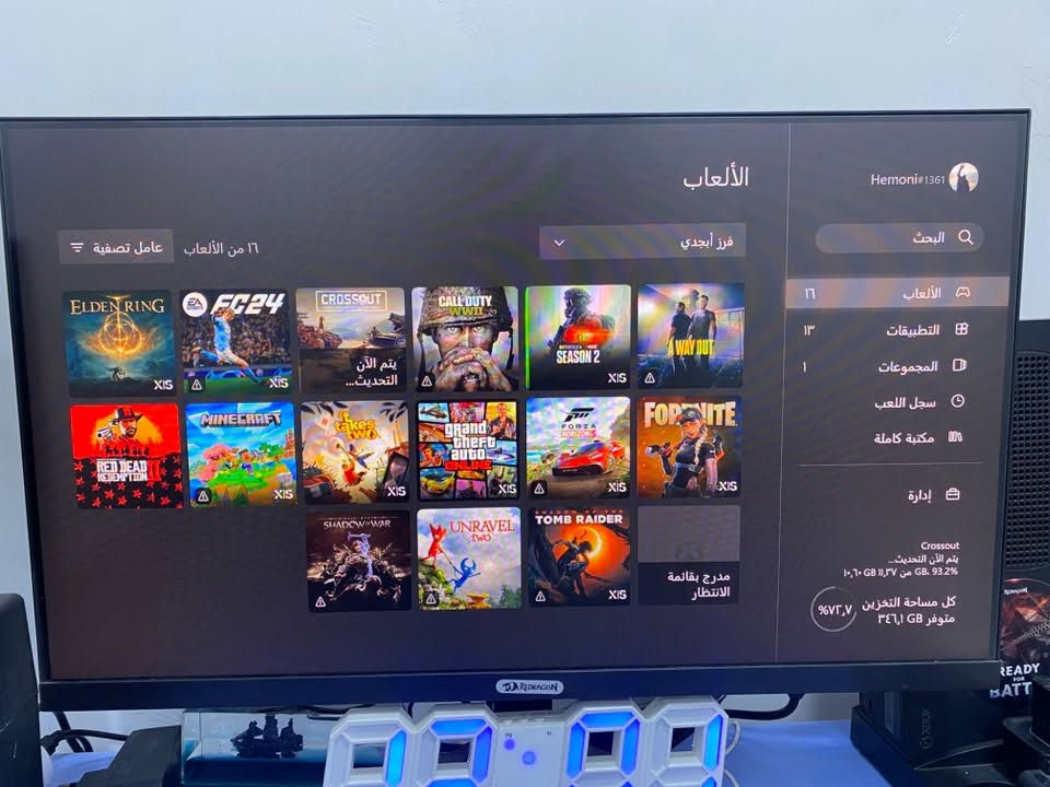 اكس بوكس سيريس اس • شاشة ٢٤ • هارد ٥٠٠جيجا