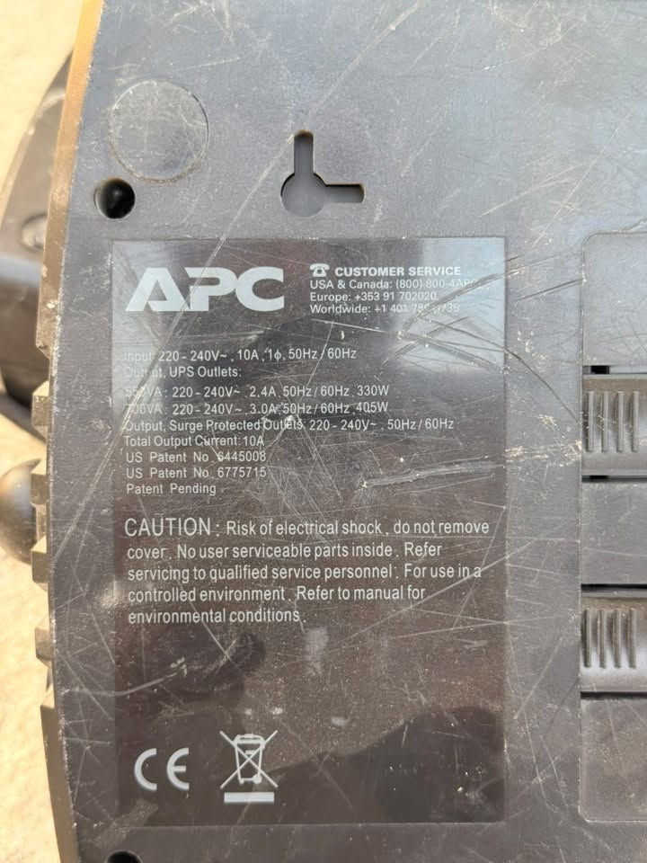 UPS امريكي اصلي APC ES 550 عدد 2
المكان: البصرة
السعر:)50 الف وبيه مجال قليل عدد 2
الحالة: شغالات بس يحتاج تبديل بطارية
يفيد للراوتر - كاميرات - كمبيوتر - نانو
رقمي ***********

نص مكتوب في الصور:
- UPS APC ES 550 *********** البصرة السعر 60 الف للثنين - شغالات يحتاج تبديل بطارية حالة: شغالات - تحتاج تبديل بطارية | 100 % أصلي 100% أصلي