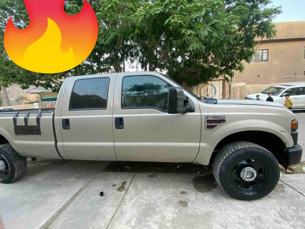فورد f350موديل 2009محرك كاز 6.4 بيها حصه كاز سنويه نافذة 2027رقم اربيل سياره جاهزه من كلشي محرك جديد طخم انجكتر وطاحونه جديد أربعة اطارات جديده كهربائيات كلها شغاله السياره كلين ما بيها ضربة مجرد طخات بسيطه بل بدي السياره للبيع فقط السعر 100وبيها مجال ***********
