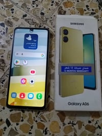 جهاز سامسونك A06 نضيف جدا ممصلح الذكره 64 اللون ذهبي دبل سيم كرت بالدو...