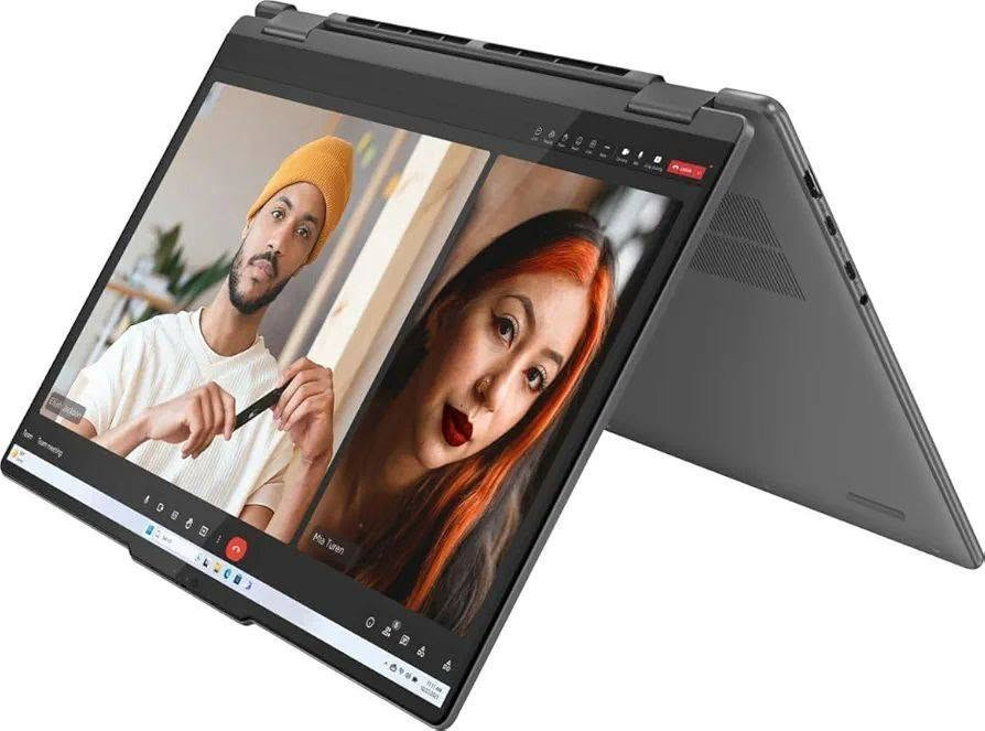 الموديل: Lenovo Yoga 7 2-in-1 16IML9 (02US)
المعالج (CPU): Intel® Core™ Ultra 7 155U
الذاكرة (RAM): 16 GB
التخزين: 1 TB SSD
كرت الشاشة (GPU): Intel® Graphics (مدمج) 2*1
حجم الشاشة: 16 بوصة
دقة الشاشة: WUXGA (1920 × 1200)
نوع الشاشة: IPS
معدل التحديث: 60 Hz
اللمس: (Touchscreen)
المفصلات: شاشة قابلة للدوران 360°
(2-in-1 Convertible)
اللون: Storm Grey
استخدام جدا قليل نص ساعه باليوم اذا مو اقل 
للعلم ادخل لسوبر كي وشوف سعرها
السعر مليون و٣٥٠ 
*********** اتصال / واتساب
